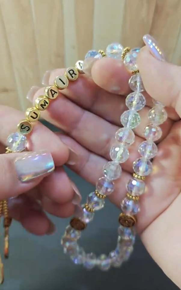 Customized Crystal tasbeeh shining beads