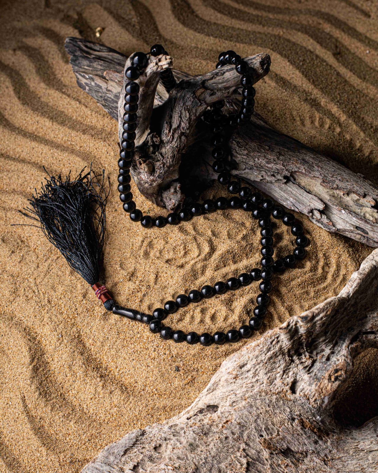 Premium Real Black Aqeeq Tesbih